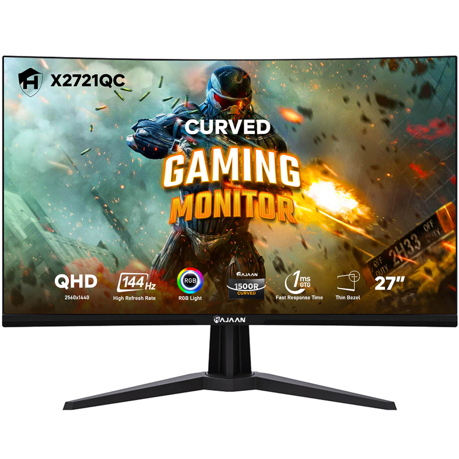 X2721QC 27″ Curved Monitor for Gaming