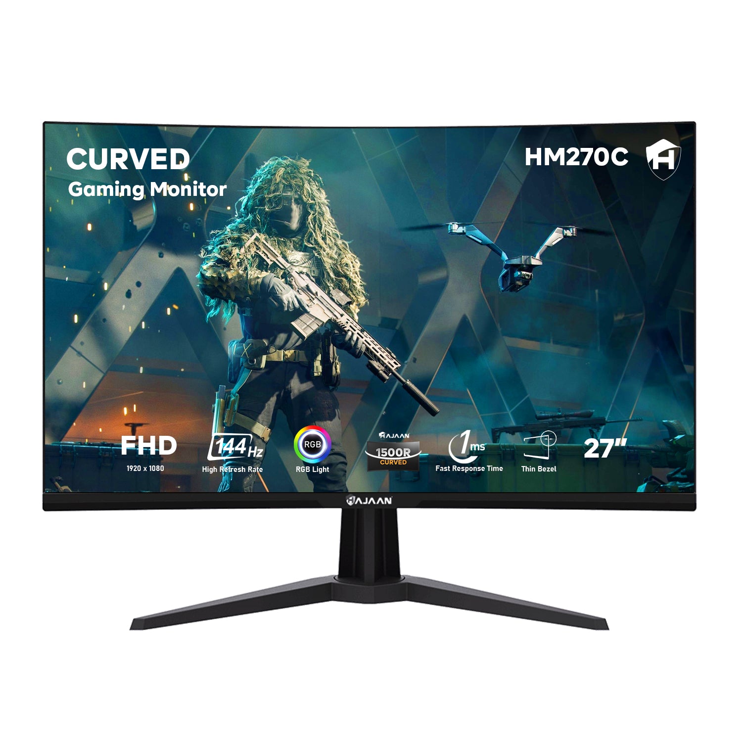 HM270C- 27″ Curved Monitor